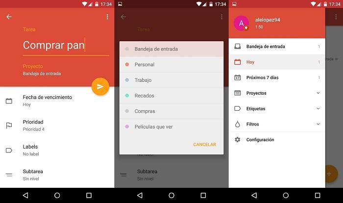 Todoist aplicaciones para la eficiencia