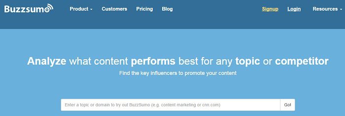 Buzzsumo. Herramienta para directivos en redes sociales