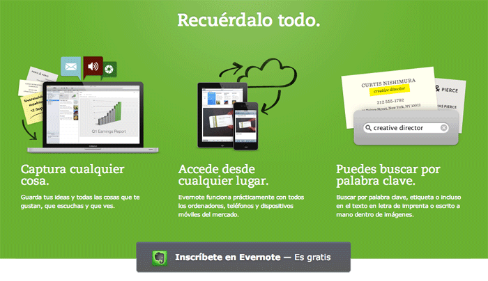 Evernote, herramienta de productividad