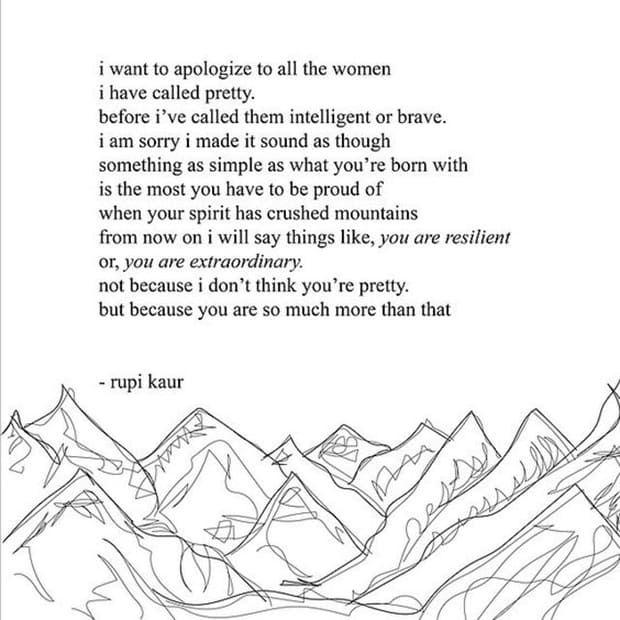 25 poemas feministas de Rupi Kaur