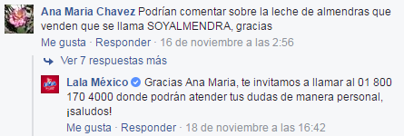 Ejemplo de mandar a alguien con pregunta a otra plataforma