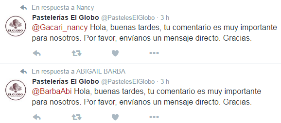 Ejemplo de responder con la misma frase a todos