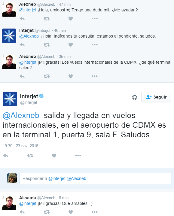 Ejemplo de respuesta rapida y util