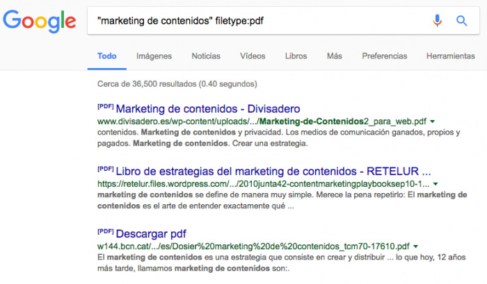 Buscar PDF en Google