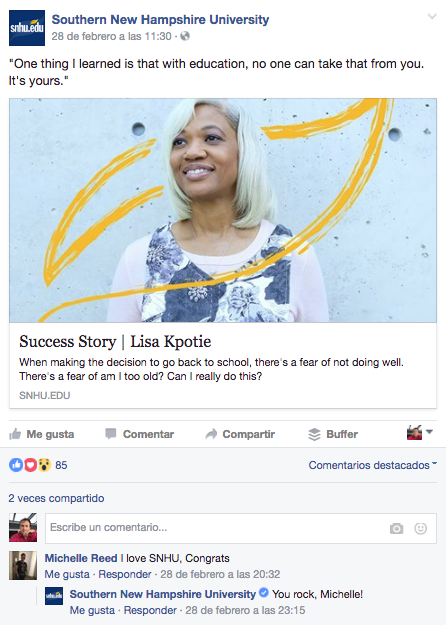 Redes sociales en universidades