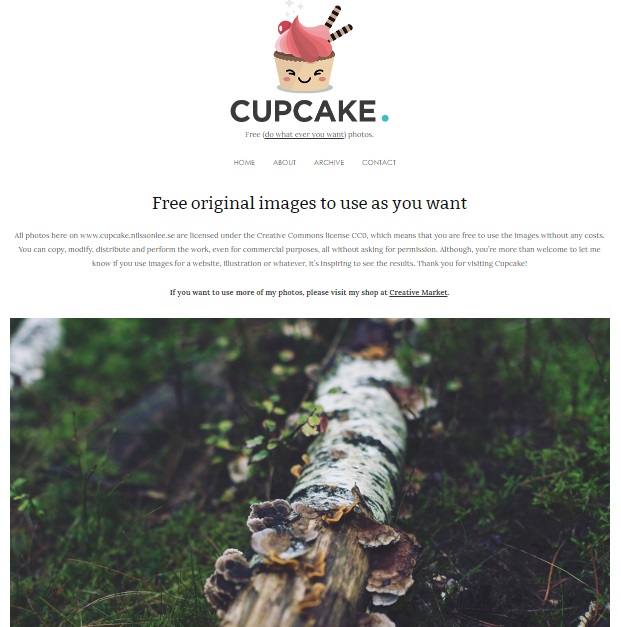 Uno de los mejores bancos de imagenes gratis, Cupcake