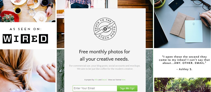 Uno de los mejores bancos de imagenes gratis, Death to Stock Photo