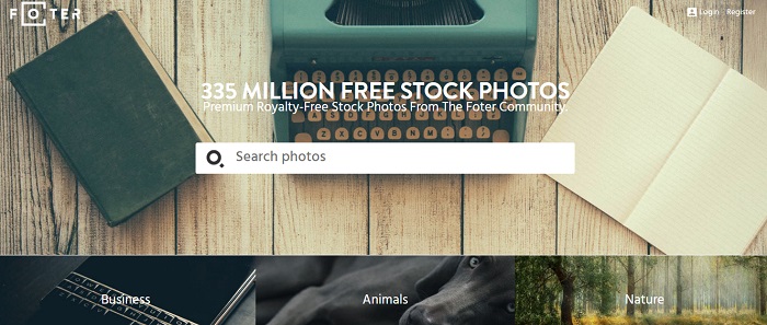 Uno de los mejores bancos de imagenes gratis, Foter