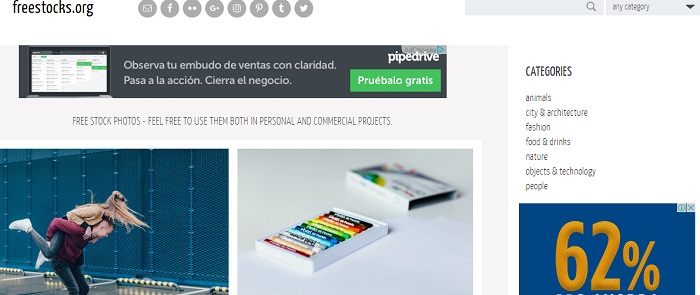 Uno de los mejores bancos de imagenes gratis, FreeStocks