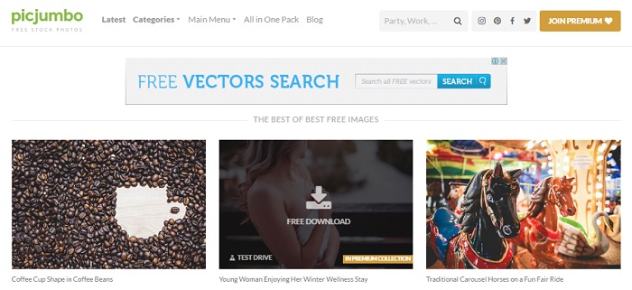 Uno de los mejores bancos de imagenes gratis, Picjumbo