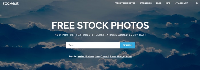 Uno de los mejores bancos de imagenes gratis, StockVault