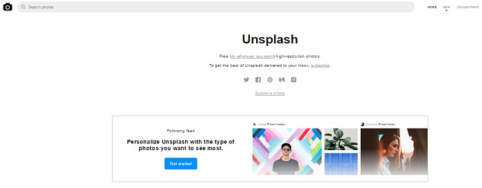 Uno de los mejores bancos de imagenes gratis, Unplash