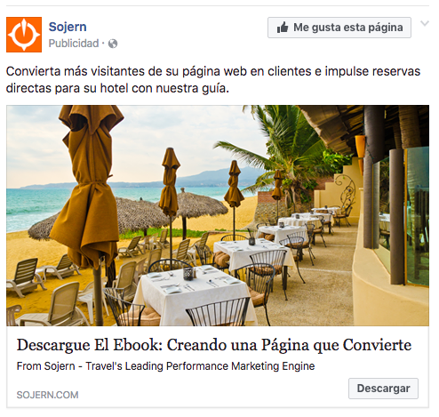 Ejemplo de CTA en redes sociales para impulsar el SEO