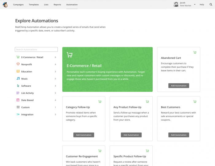 marketing automation mailchimp
