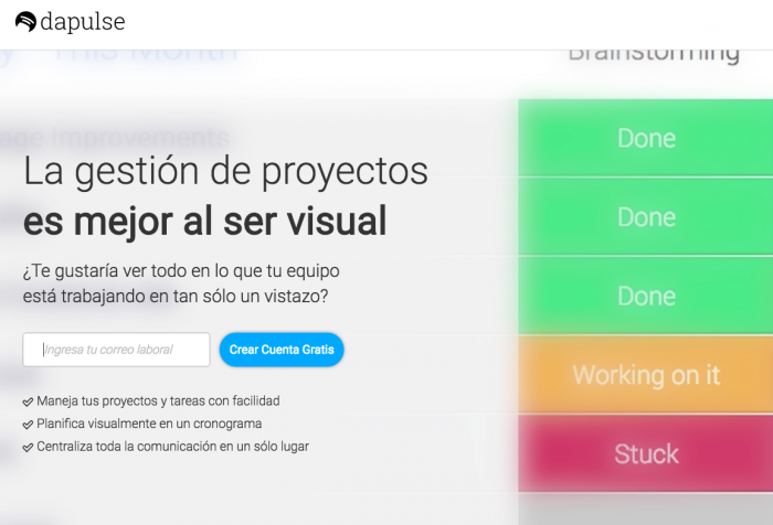 Ejemplo de landing page