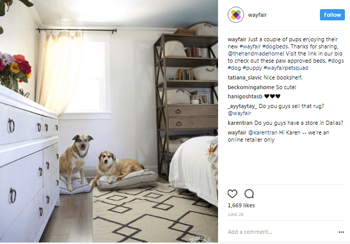 Ejemplo de marketing en Instagram