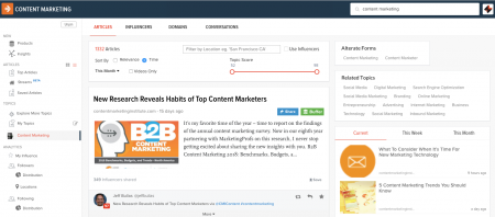 alternativas gratis para BuzzSumo