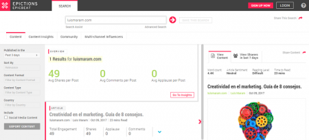 Analisis de LuisMaram en EpicBeat