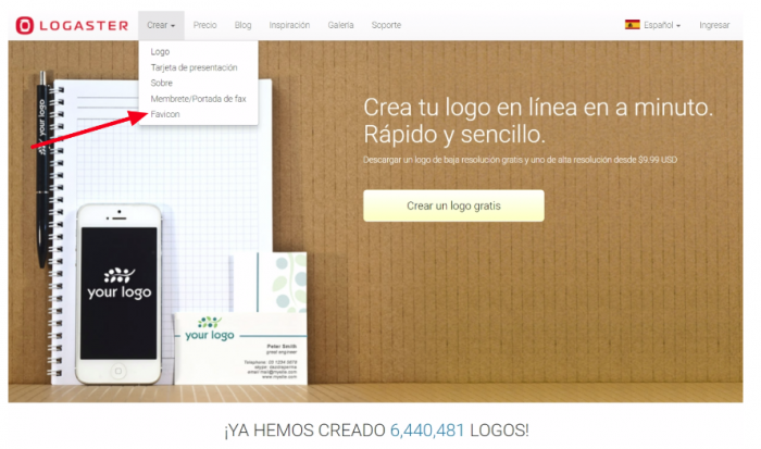 como crear un favicon
