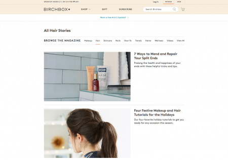 Birchbox - casos de estudio de marketing de contenidos