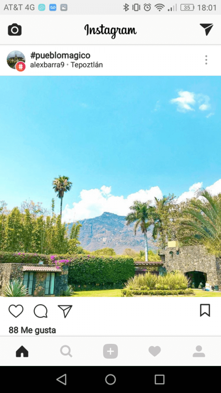 Ejemplo usar hashtags en Instagram seguir hashtag y fotos aparecen en el feed de esta manera