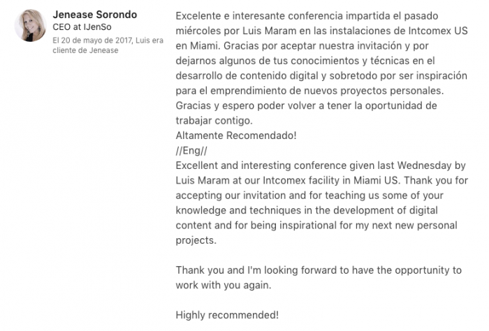 contenido generado por usuario en Linkedin