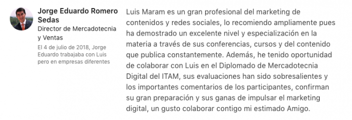 Testimonios Conferencias Luis Maram