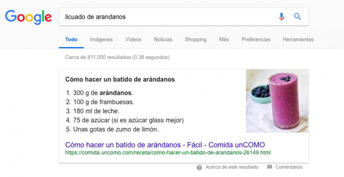 Aparecer en los fragmentos destacados de Google
