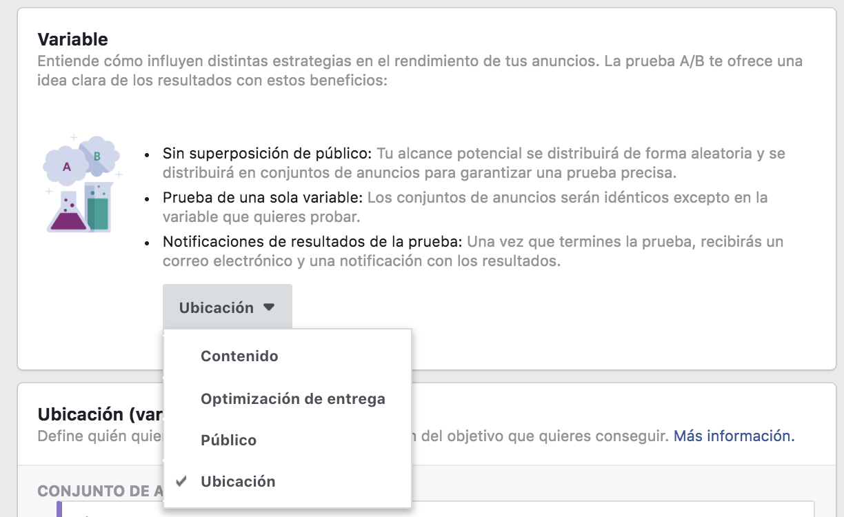Prueba A/B anuncios de Facebook vs anuncios en Instagram