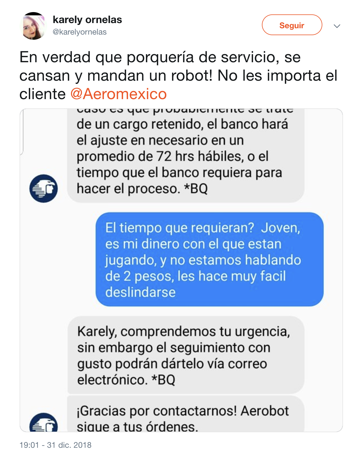 ejemplo de Qué tan rápido debes responder en redes sociales