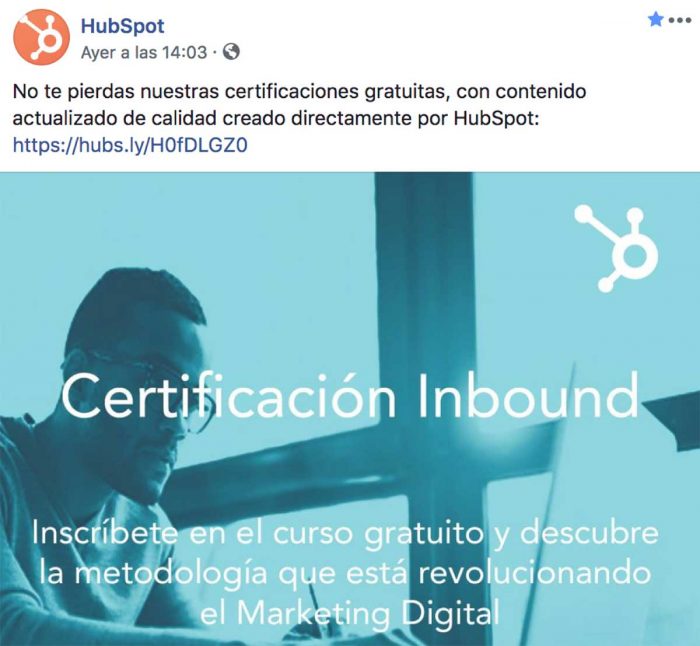 Ejemplo de inbound marketing