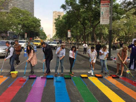 cruce arcoiris en CDMX