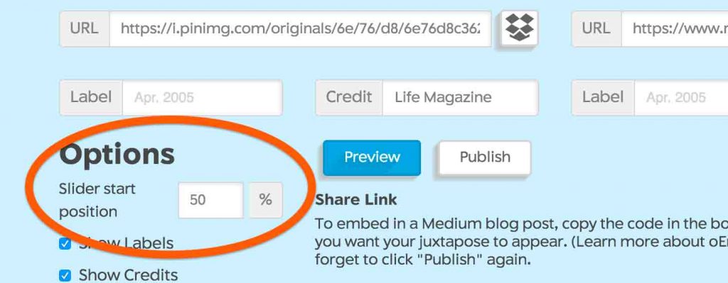 herramienta para crear comparaciones de imágenes 