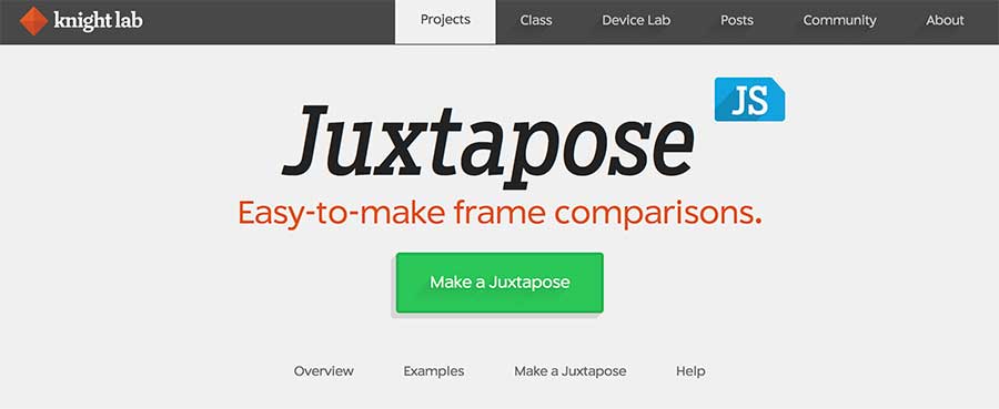 Juxtapose, herramienta para crear comparaciones de imágenes 