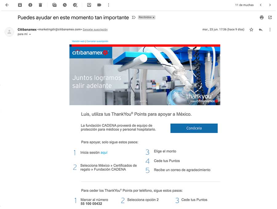 mailing para comunicación corporativa