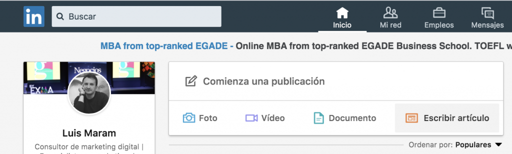 contenido en Linkedin en 2021