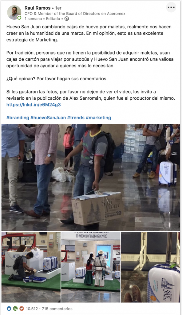 ejemplo de Contenido de reputación