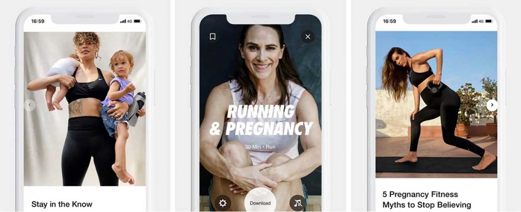App de Nike para mujeres en embarazo