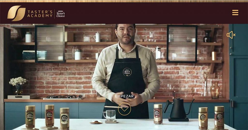 Ejemplo de estrategia de contenido en 2022. Taster's Choice