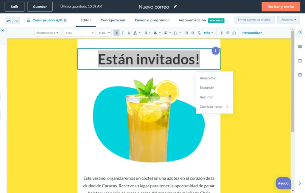 generador de textos con IA
