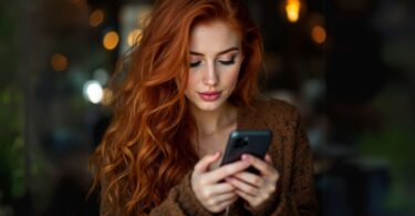 Mujer usando smartphone