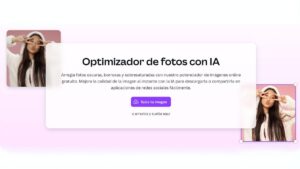 Optimizador de fotos con IA de Canva