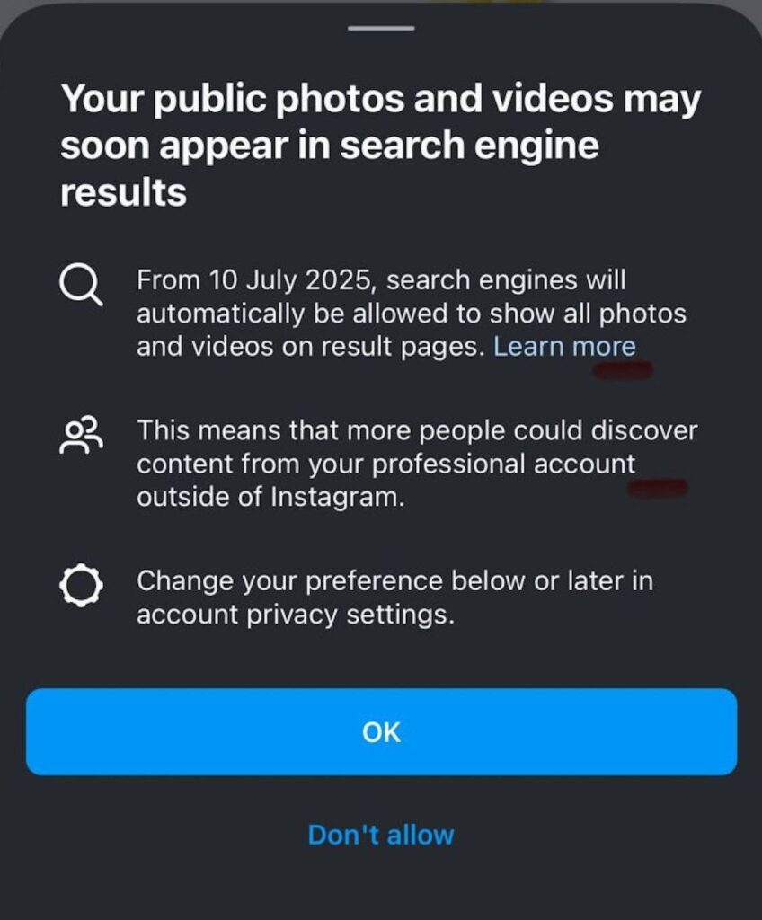 indexar Instagram en Google
