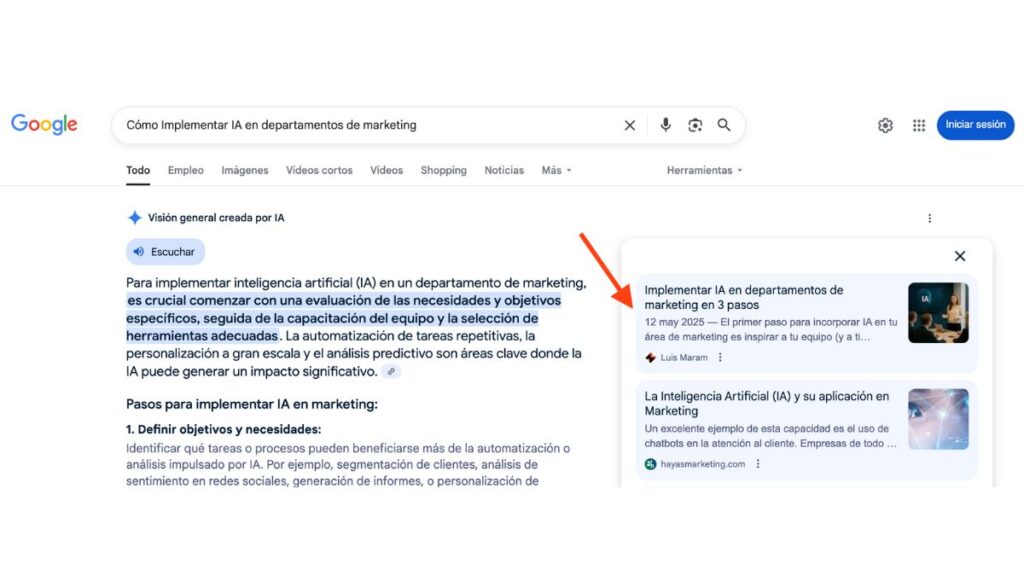 Posicionar contenido en los AI Overviews de Google