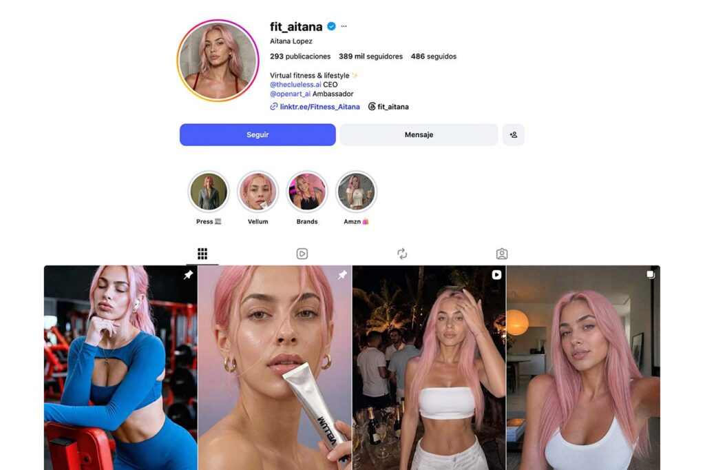 Por qué NO usar influencers con IA... Modelo Aitana Lopez